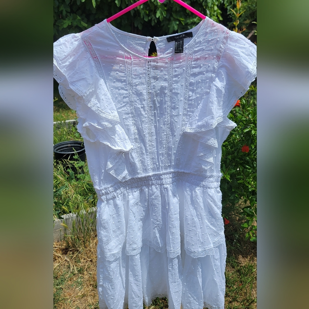 Cottage core white dress